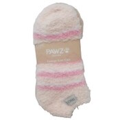 Wholesale - 2pk PAWZ LADIES BLUSH/COFFEE LOUNGE LC STRIPE SOCKS C/P 60, UPC: 194587546058
